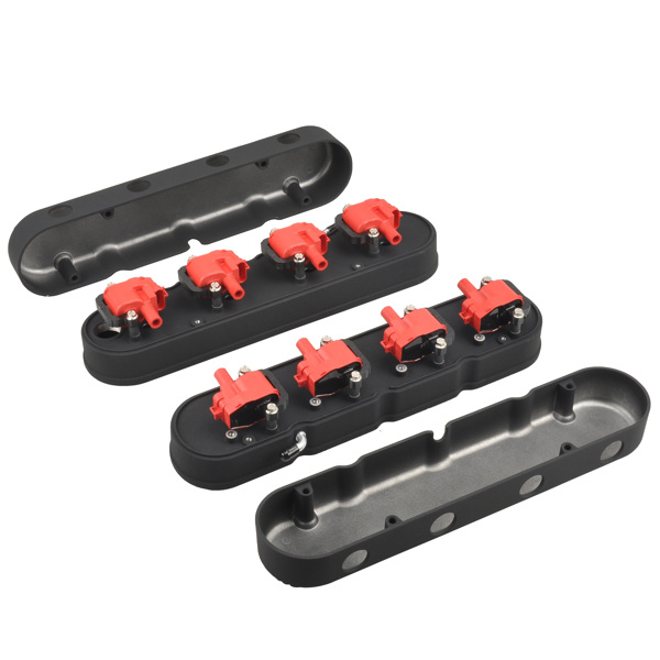 气门室盖 Fit Ford GM LS, black, with high voltage wire and ignition coil MT039001（禁售亚马逊 & TEMU）(不支持无理由退货)-3