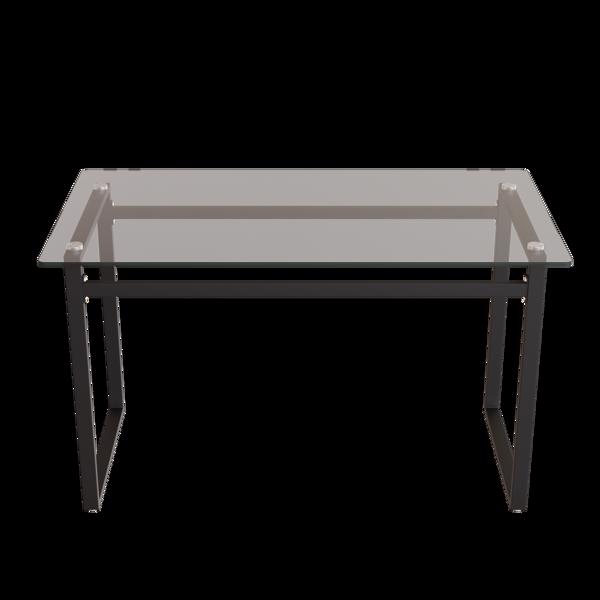 51" Modern Minimalist Rectangular Glass Dining Table for 4-6 with 0.31" Tempered Glass Tabletop and Black Chrome Metal Legs, Writing Table Desk, for Kitchen Dining Living Room (0 damage) 