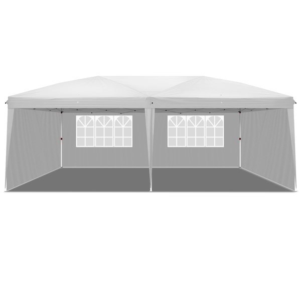 3 x 6m Two Windows Practical Waterproof Folding Tent White