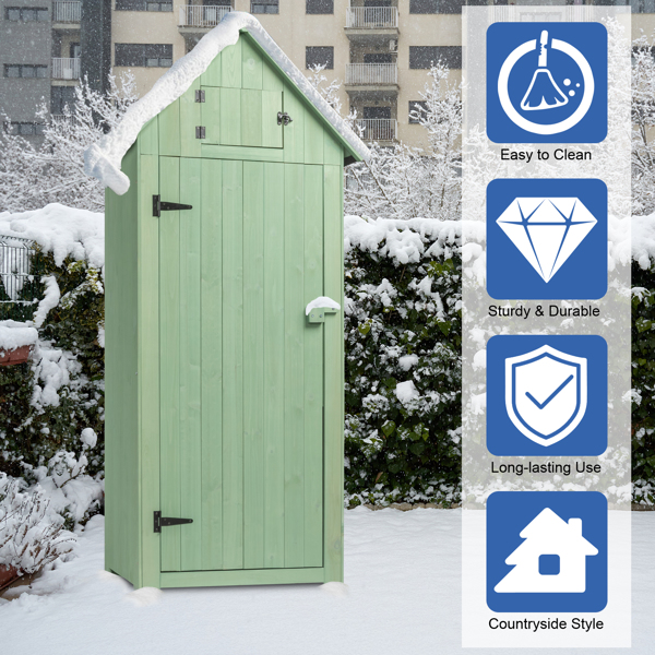 Fir wood Arrow Shed with Single Door Wooden Garden Shed Wooden Lockers 