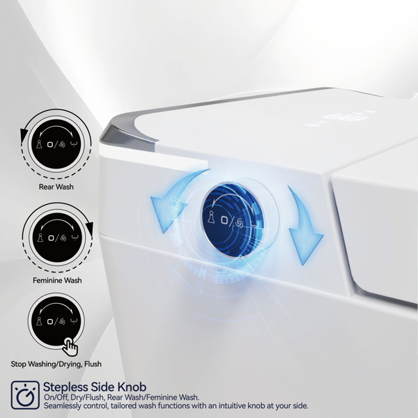 Built in Intelligent Bathtub Bathroom with Automatic Opening and Closing, Automatic Flushing, Remote Control of Warm Water, Extended Heating Bathtub Seat[Unable to ship on weekends]