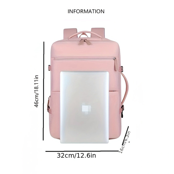 Women's Large Capacity Backpack with USB Charger and Shoe Pocket, Flight-Approved for Easy Travel. (Maybe YunExpress Logistics)