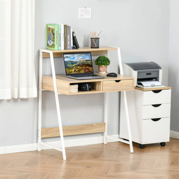 Computer Desk with Drawer ,Natural