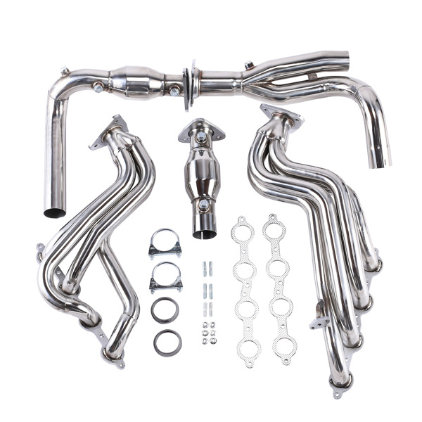 GMC/CHEVY GMT800 V8 ENGINE TRUCK/SUV STAINLESS MANIFOLD HEADER+Y-PIPE+GASKET MT001003(Ban the sale of Amazon)(No support for returns without reason)