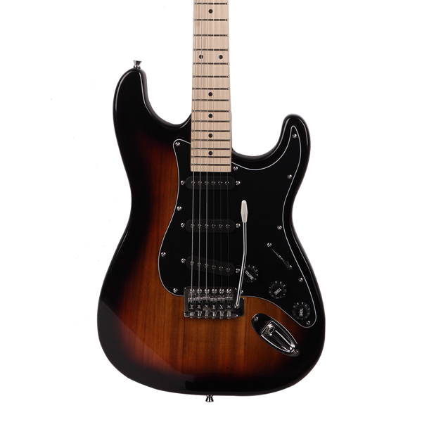 GST Stylish Electric Guitar Kit with Black Pickguard Sunset Color