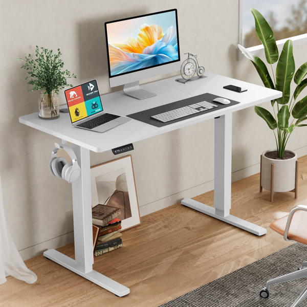 Standing Desk Adjustable Height 63 x 24 Inch Electric Computer Stand Up Desk with 3 Memory Presets, T-Shaped Bracket, Ergonomic Gaming Desk for Home Office Workstation