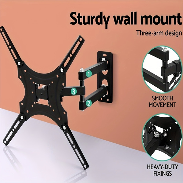 14-55 inch TV wall mount bracket, adjustable up and down left and right, stainless steel material, suitable for living room, bedroom, office, etc