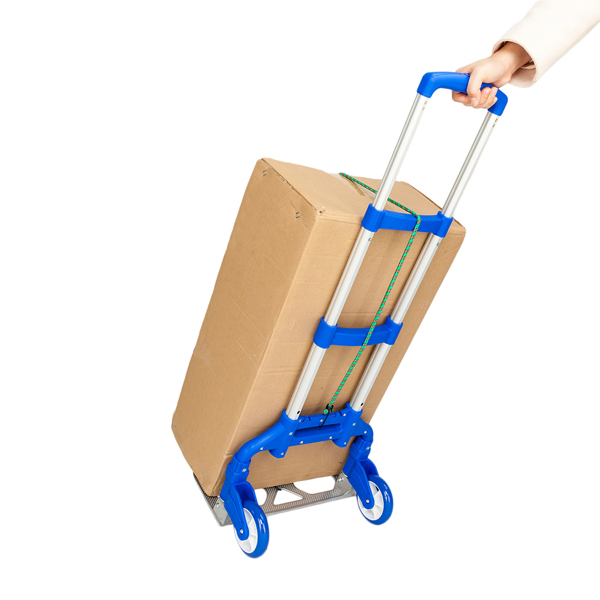 Portable Foldable Telescopic Trolley Trolley Luggage Trolle Blue