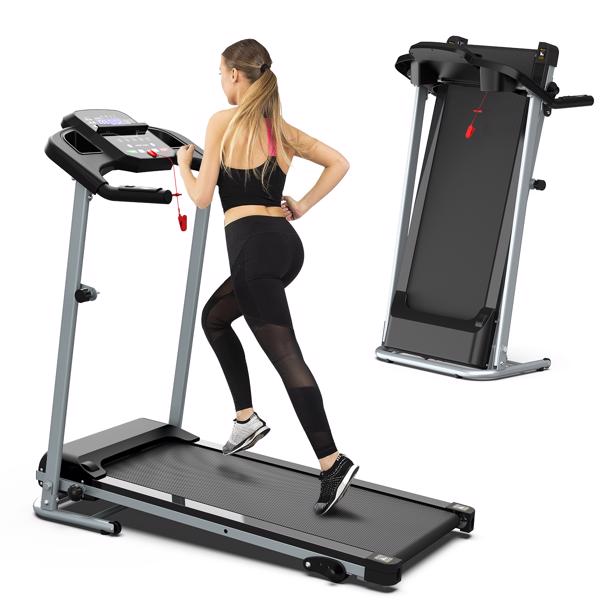 Foldable Treadmill 2.5HP Electric Folding Treadmill Running Walking Machine for Home Gym, Max 265 LBS Weight Capacity