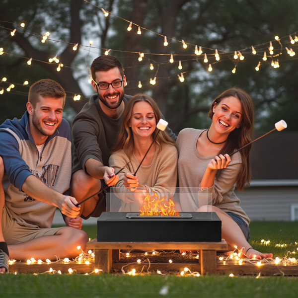 2pcs  13.8*7.1*5.5in  tabletop fire pit