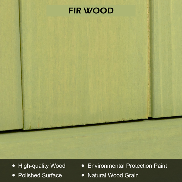 Fir Wood Shed Garden Storage Shed  Green