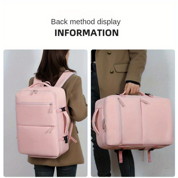 Women's Large Capacity Backpack with USB Charger and Shoe Pocket, Flight-Approved for Easy Travel. (Maybe YunExpress Logistics)