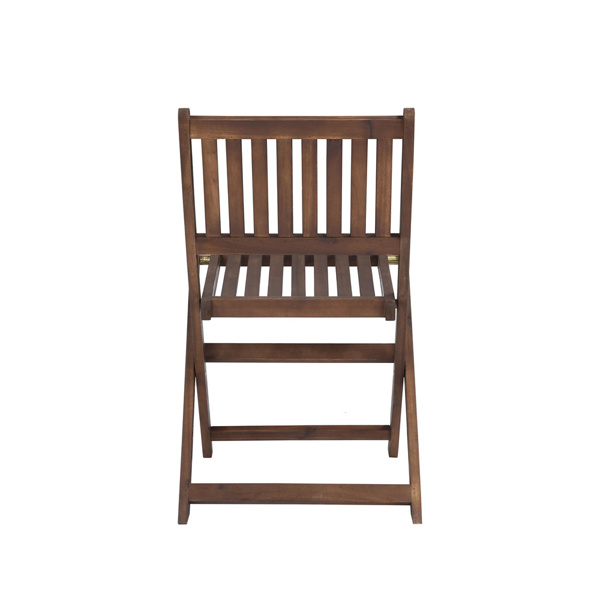 3 件套相思木小酒馆套装，木制折叠庭院家具，适用于花园后院阳台门廊，带 1 张咖啡桌和 2 张折叠椅，自然染色-19