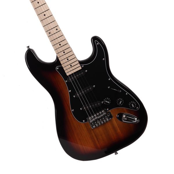 GST Stylish Electric Guitar Kit with Black Pickguard Sunset Color