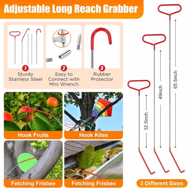 Red triangle long U hook set -G