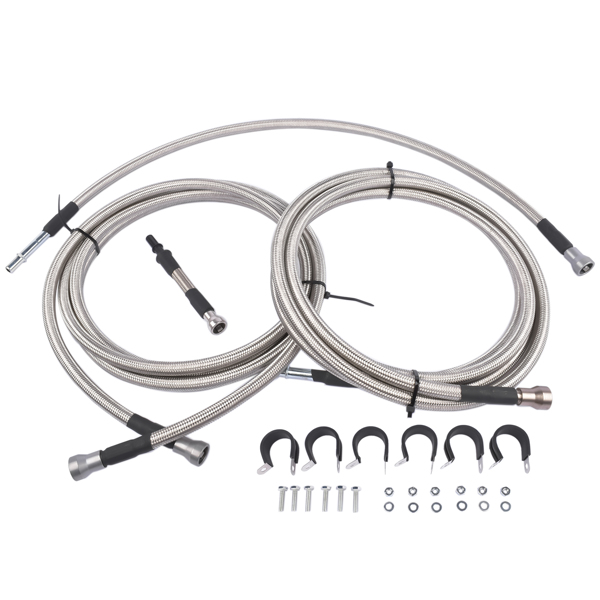 Diesel Braided Stainless Steel Fuel Line Set 20832565 Fits for GMC Sierra 2500 HD 3500 HD 2004-2010 6.6L V8 DIESEL OHV