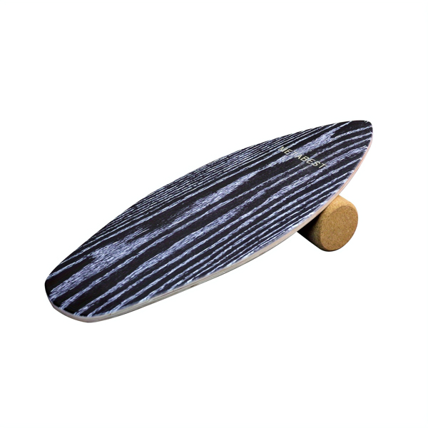 Surf-Inspired Wooden Balance Board with Wheel – Enhance Core Strength, Stability, and Fun for Fitness & Home Workouts