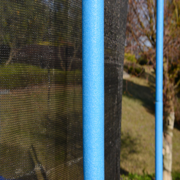 10 FT TRAMPOLINE OUTSIDE SAFETY NET WITH BASKETBALL HOOP