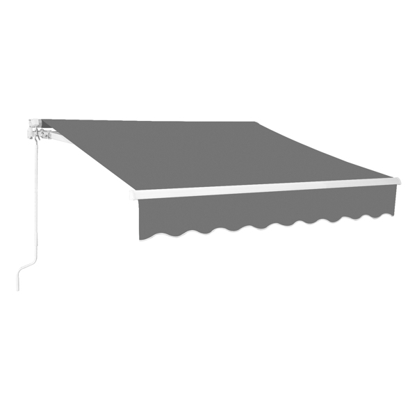 98.4"D x 117"W x 59"H Retractable Awning Grey