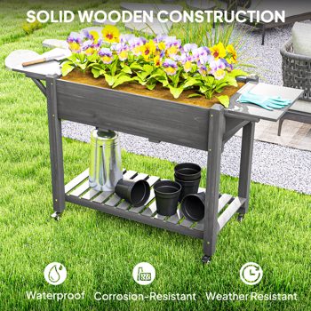 Wooden Planter、Flower shelf,Wood Planter Box