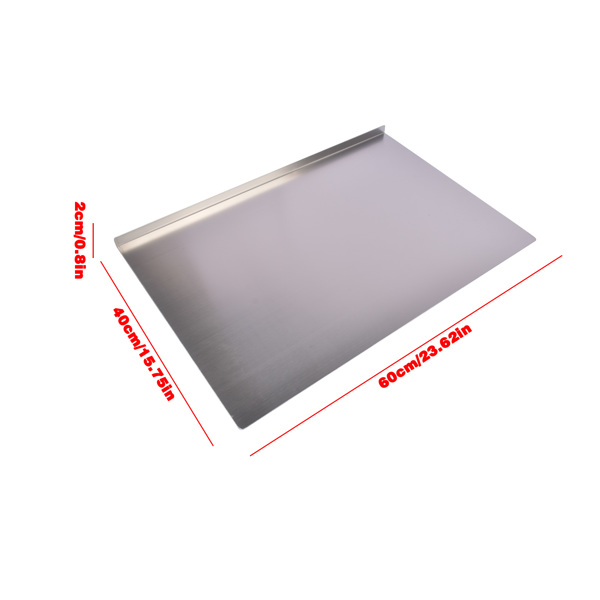 Cutting Board, Heavy Extra Large 304 Stainless Steel Cutting Mat Chopping Baking Pastry Board (Size: 23.6" x 15.8")