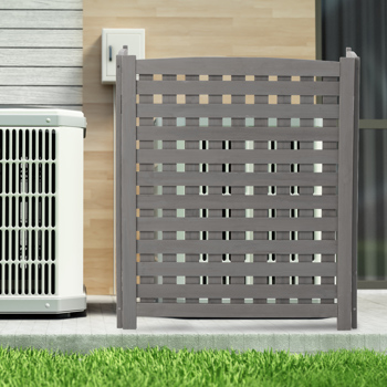 Air Conditioner Fence Screen Outside, Cedar Privacy Fence 3 Panels to Hide AC & Trash Enclosure, 32\\"W x 38\\"H 