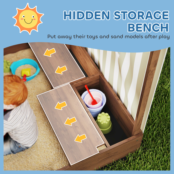 Kids Wooden Sandbox