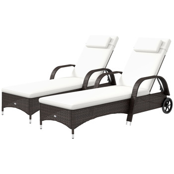 Rattan Chaise Lounge Chair