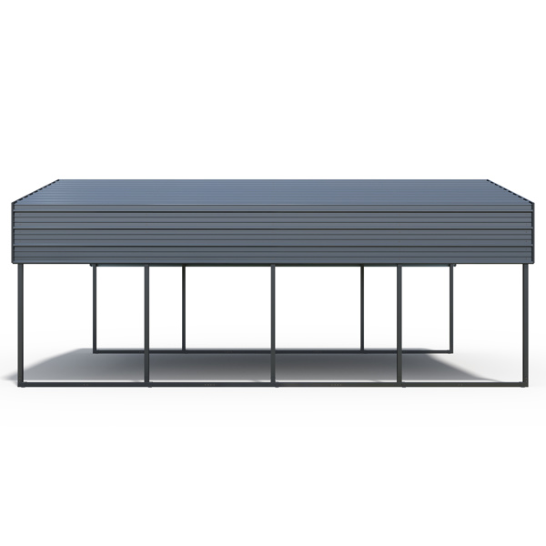 12x20 FT Metal Carport Heavy Duty with Reinforced Frame, Outdoor Garage Multi-Use Shelter Canopy Car Shelter for Pickup, Boat, Car and Tractors