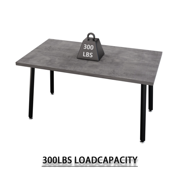 55.12-70.87" expandable rectangular dining table that can accommodate 4-6 people, equipped with 4 PU fabric thick padded dining chairs , kitchen table and chairs, with black metal legs 