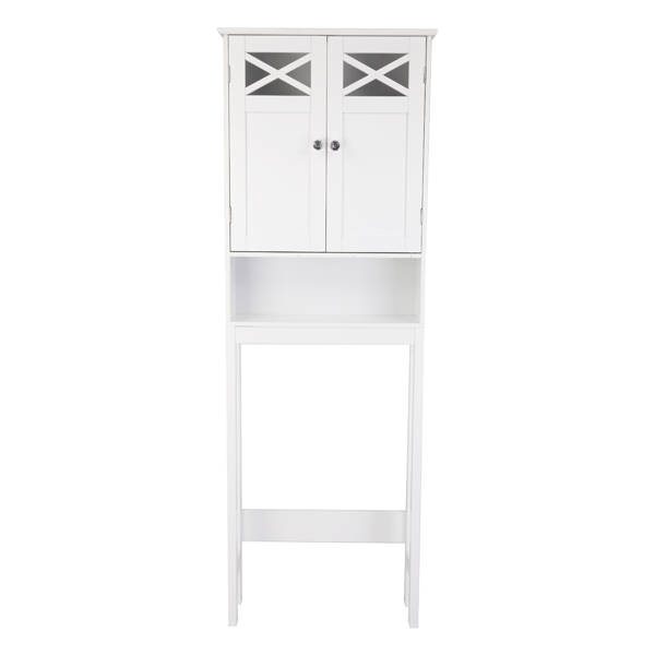 FCH Double Door Fork Toilet Cabinet White