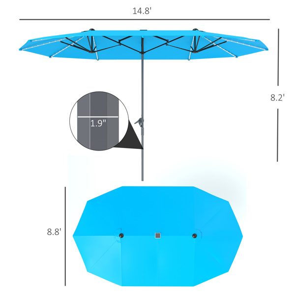 Outdoor beach umbrella /Cantilever Umbrella  ( Amazon Shipping)（Prohibited by WalMart）