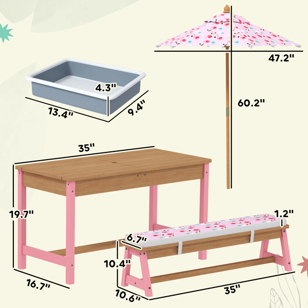 Kids Picnic Table Set ( Amazon Shipping)（Prohibited by WalMart）