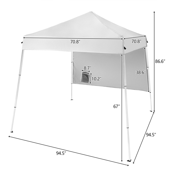 94.5”X94.5”X86.6” pop-up gazebo White