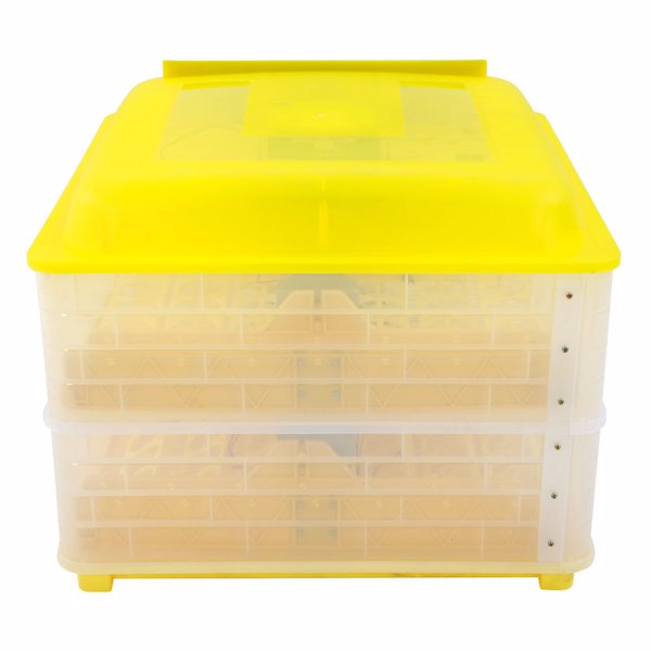 【Same model code：86253457】96-Egg Practical Fully Automatic Poultry Incubator (US Standard) Yellow & Transparent