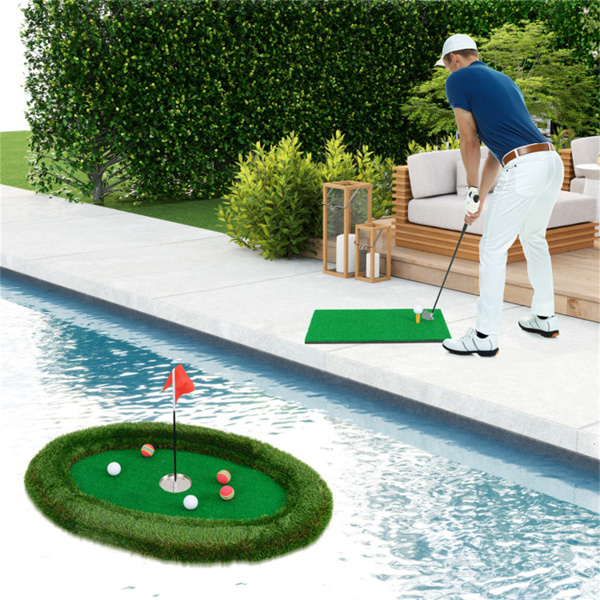 37.5" x 25.5" Oval Floating Golf for Pool Chipping 