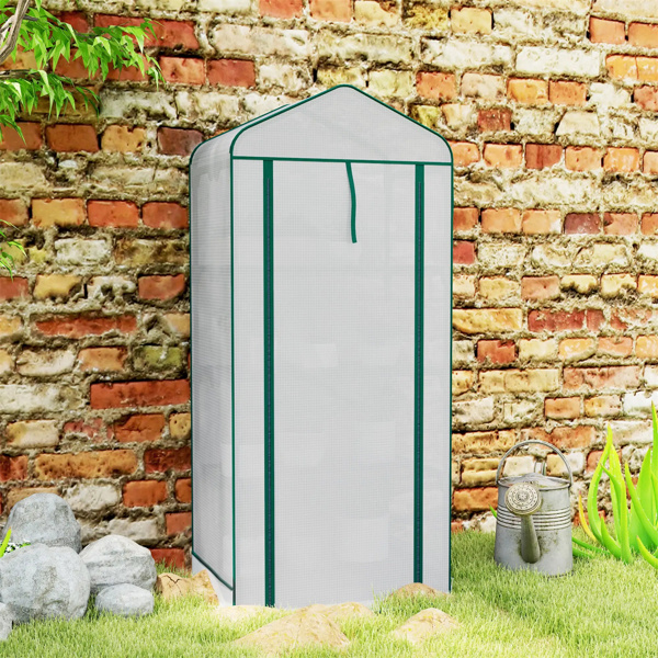   4 Tier Mini Small Greenhouse White 