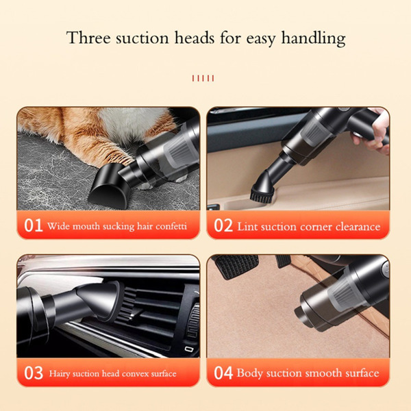 Wireless silver Car vacuum cleaner wireless usb charging car vacuum cleaner home handheld mini desktop vacuum cleaner portable