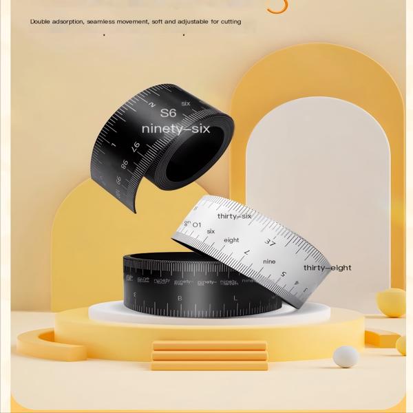 The magnetic soft rubber frame ruler set can be used for measurement, serve as border decoration, and supports free cutting and moving（Logistics uses UniUni）