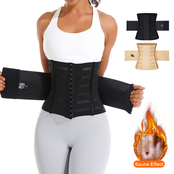 Waist Trainer Corset for Women Tummy Control Sport Workout Body Shaper Black