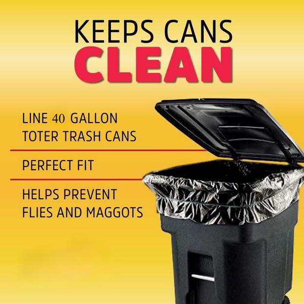 40 Gallon Trash Bags Heavy Duty, (100PCS) 1.9MIL Trash Bags Large Black Trash Bags 35in*39.4in Garbage Bags for Lawn, Leaf, and Commercial