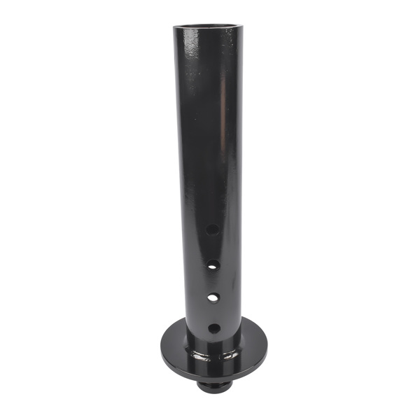 Gooseneck Adapter to 5th Wheel - 4" Round Tube 30,000 lbs Rating Black 18" Long