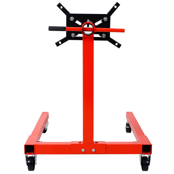 Engine Stand, 1500 LBS Motor Stand with 4 Wheels, 360 Degree Rotating Head & 4 Adjustable Arms,Metal Engine Holder for Garage, Auto Repair, Red