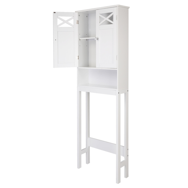 FCH Double Door Fork Toilet Cabinet White