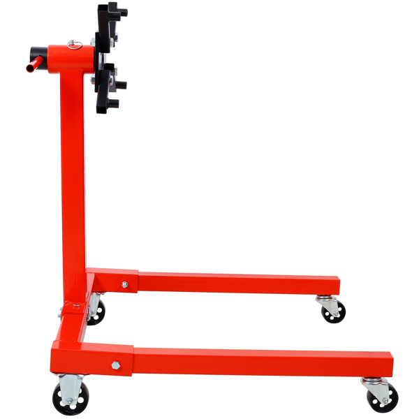 Engine Stand, 1500 LBS Motor Stand with 4 Wheels, 360 Degree Rotating Head & 4 Adjustable Arms,Metal Engine Holder for Garage, Auto Repair, Red