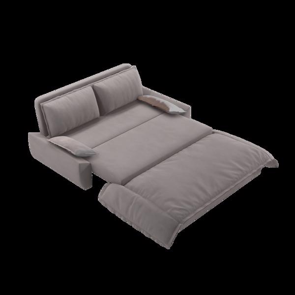 70.1" Queen Pull Out Sofa Bed, 3-in-1 Convertible Sleeper Sofa with 2 Soft Pillows,Multi-Functional Velvet Loveseat Bed,Grey