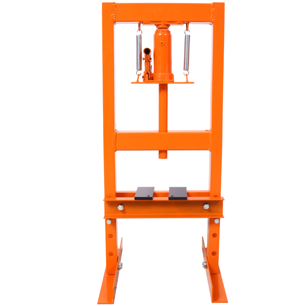 6 Ton Hydraulic Press, Benchtop Hydraulic Shop Press, H-Frame Garage Floor Press with Press Plates, Adjustable Working Table Height, orange