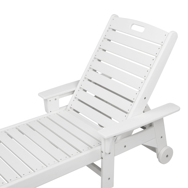 195*75.5*33cm HDPE Backrest Adjustable Lying Bed White