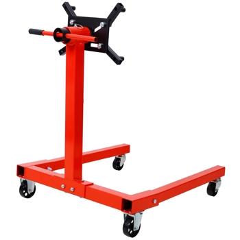 Engine Stand, 1500 LBS Motor Stand with 4 Wheels, 360 Degree Rotating Head & 4 Adjustable Arms,Metal Engine Holder for Garage, Auto Repair, Red