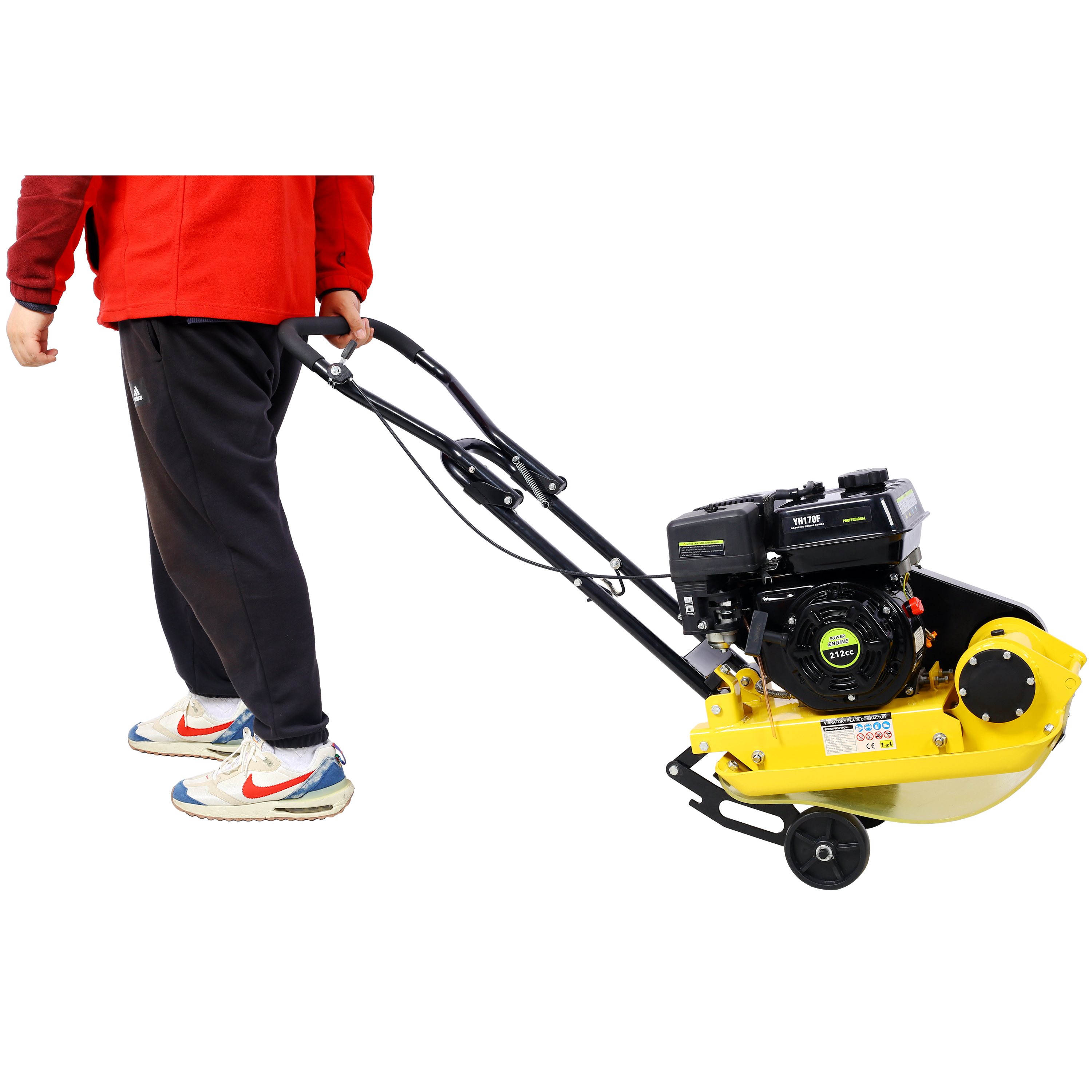 7 HP Gas Plate Compactor with Transport Wheels view 3